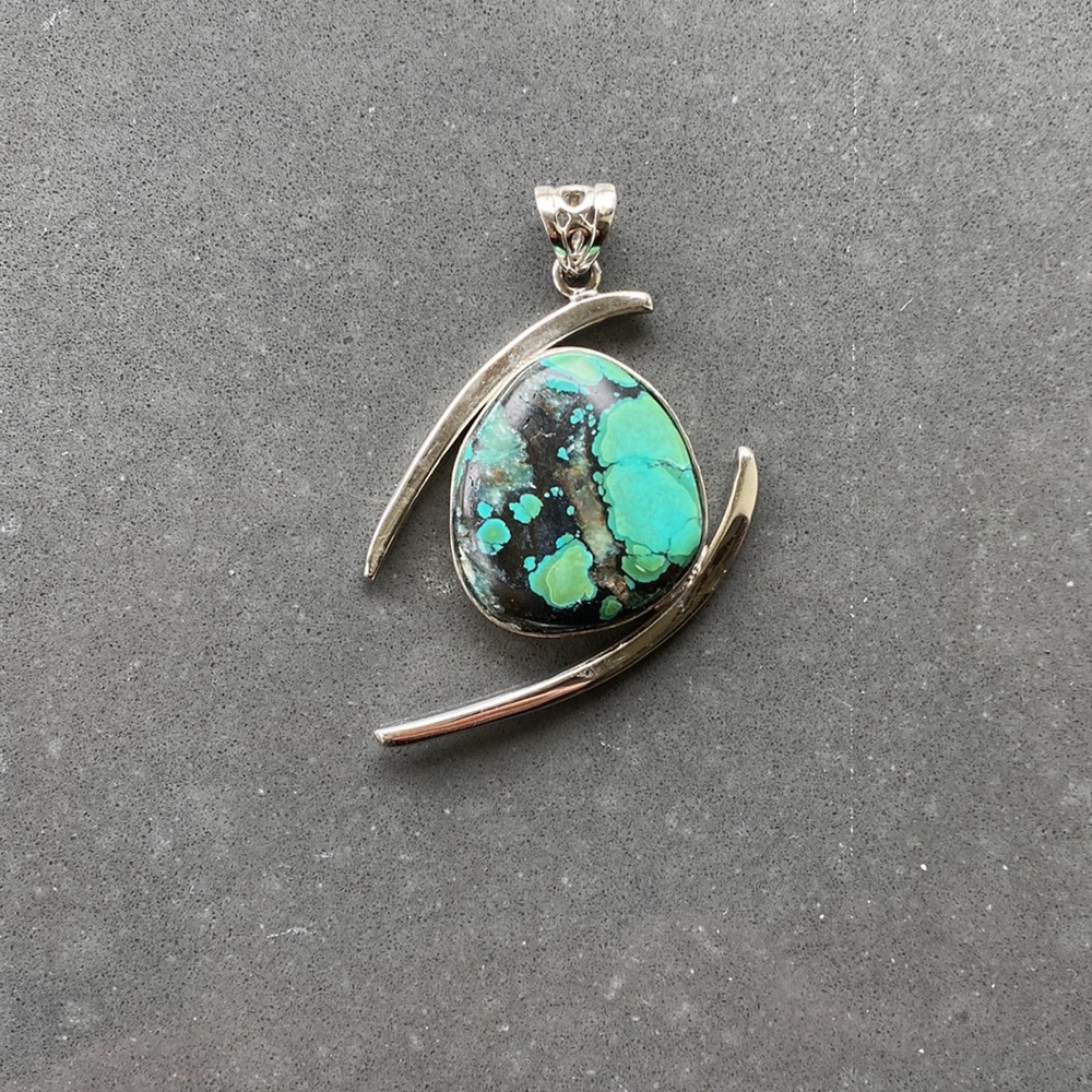 Silver & turquoise pendant